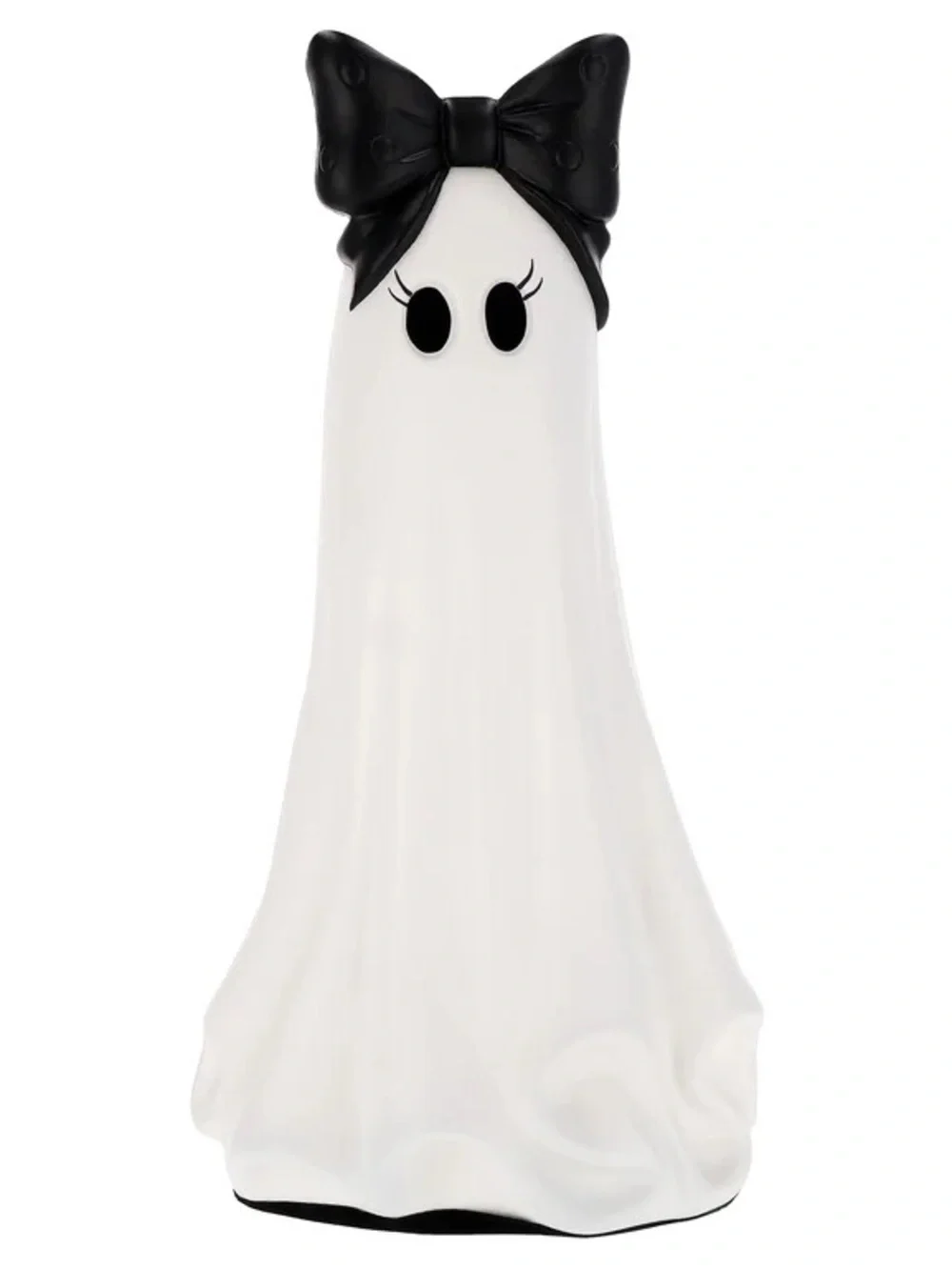 My Texas House Large Ghost with Bow Halloween Decoration Black and White 20”